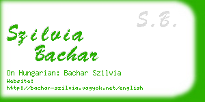 szilvia bachar business card